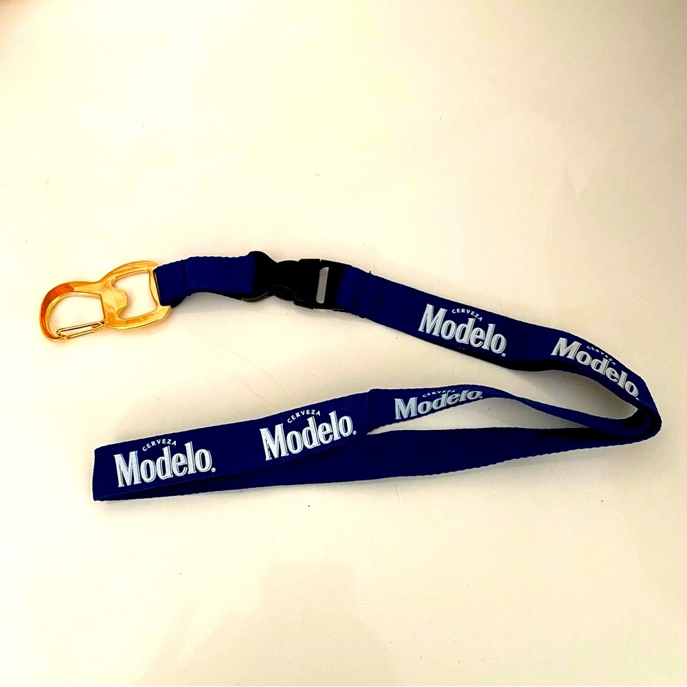 Modelo bottle opener bartender lanyard keychain quick release card holder